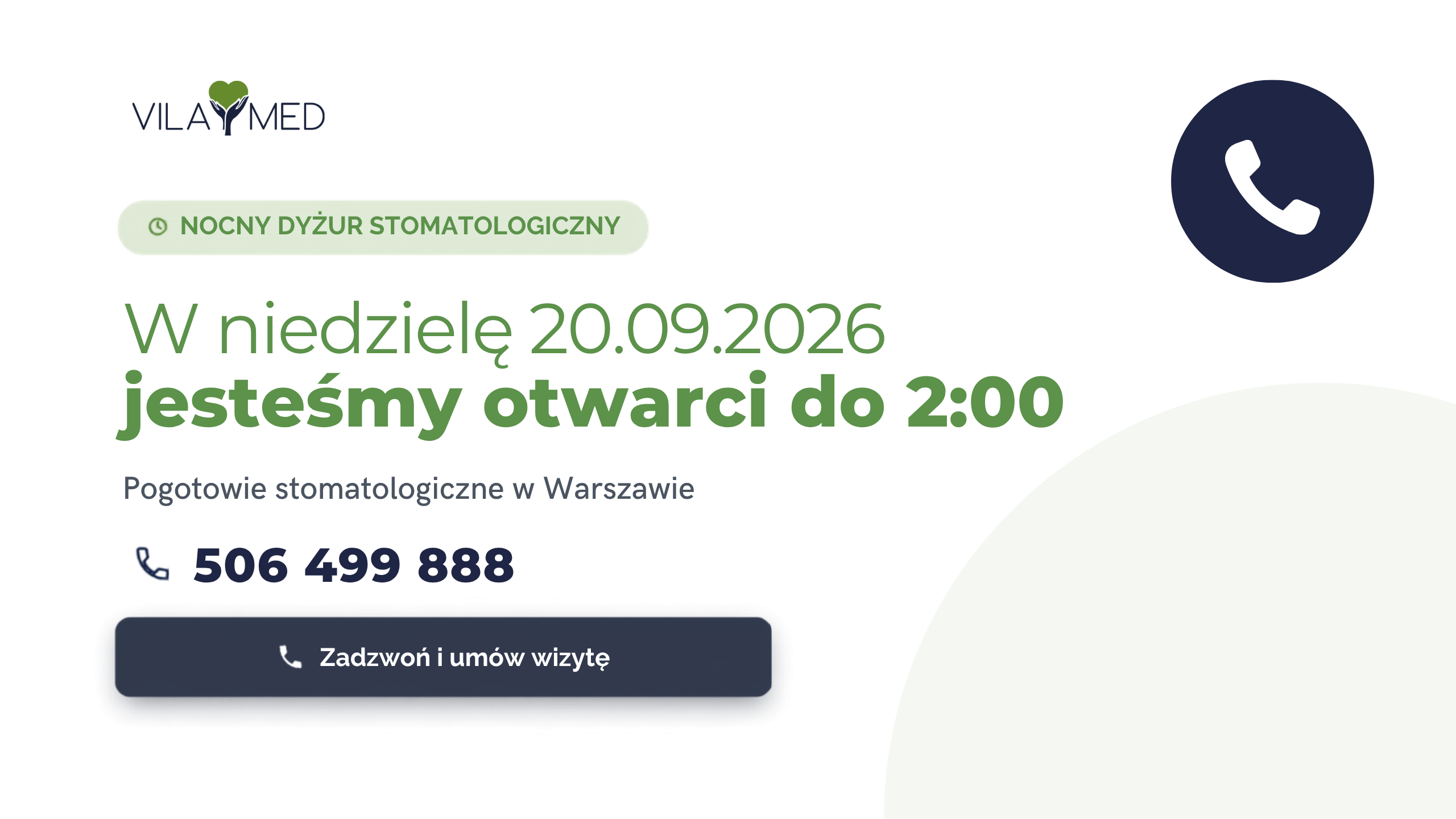nocny dyżur stomatologiczny vilamed